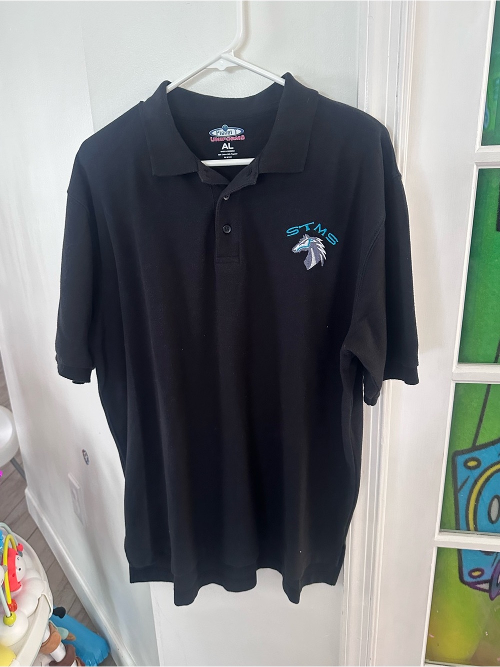 Silver Trail Middle School STMS Black Polo Shirt AL